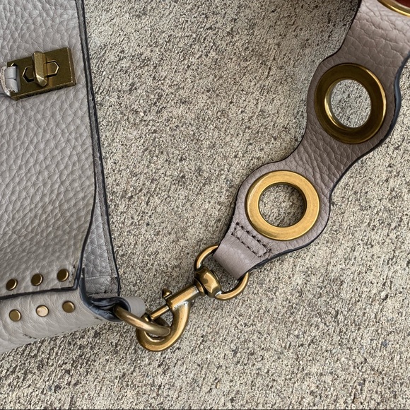 🎉HP🎉 Rebecca Minkoff Darren Antique Brass Grommet Shoulder Bag - Picture 3 of 6